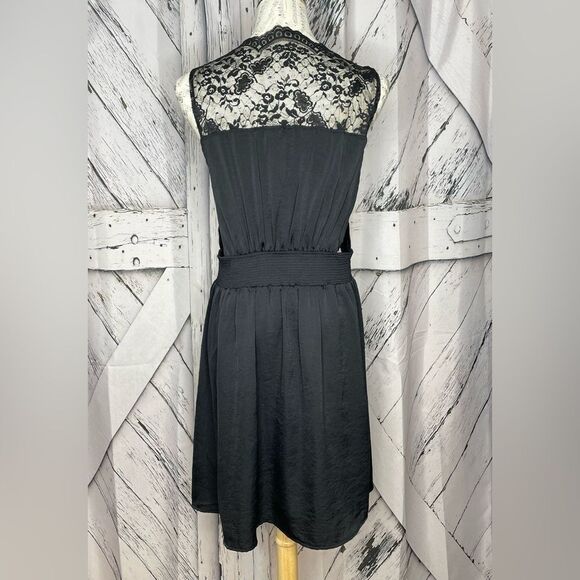 Free People Tea for Two Black Lace Dress L - Picture 5 of 8